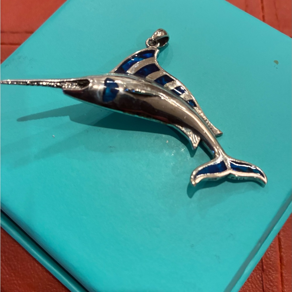 Awesome Sterling Silver Peter Stone Marlin Swordfish Charm